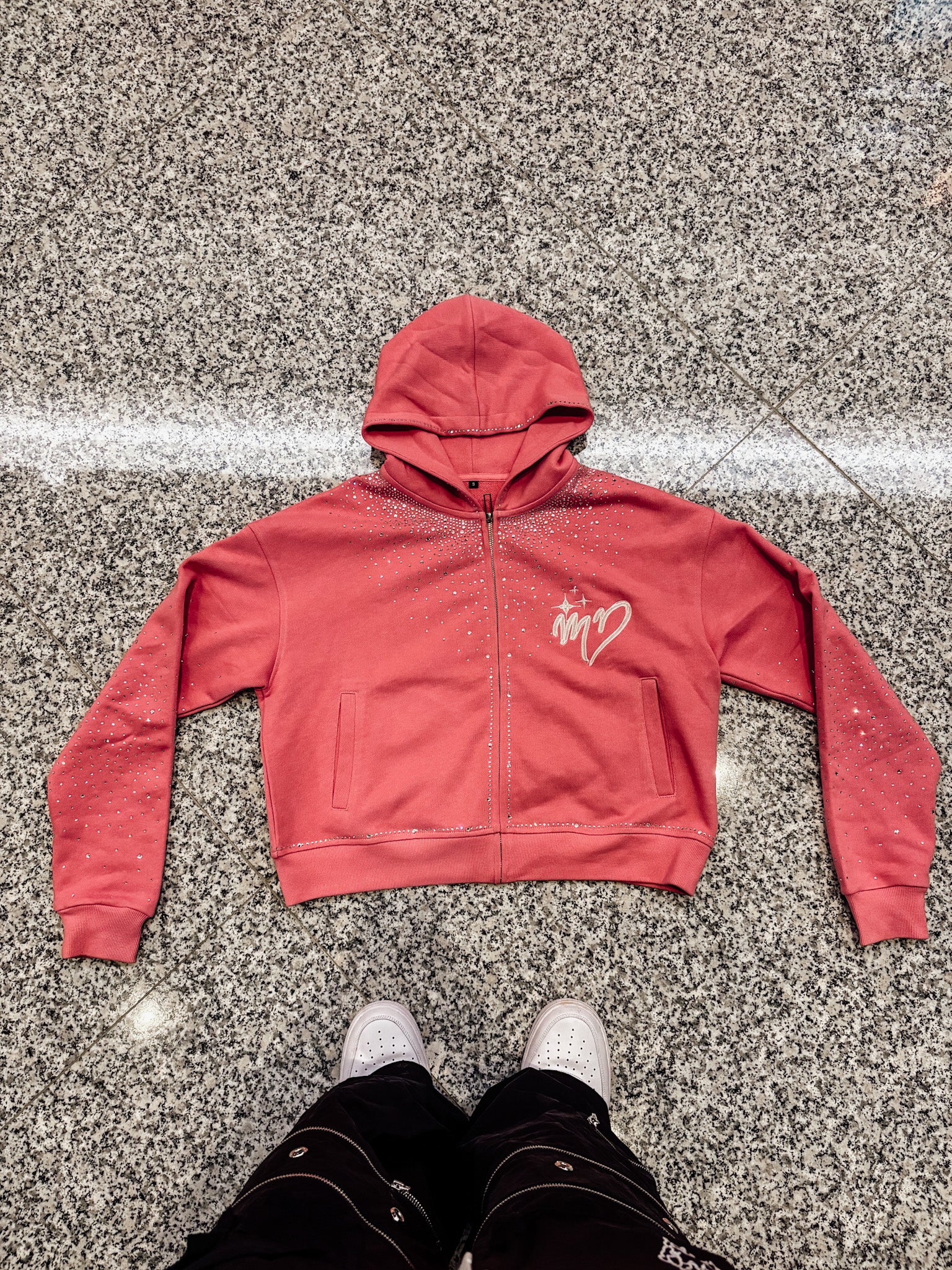 Pink rhinestone “Dreams 2 Reality” hoodie