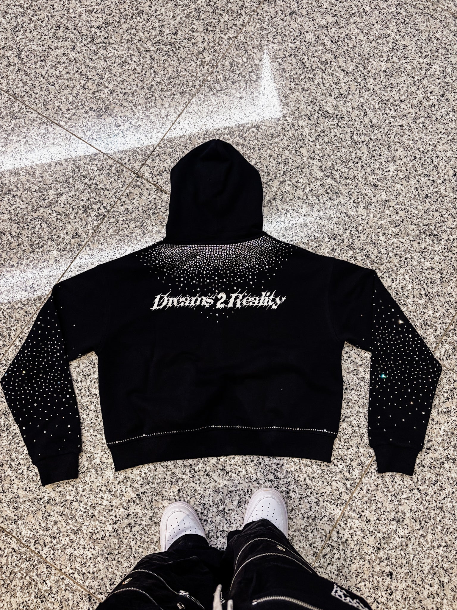 Black rhinestone “Dreams 2 Reality” Hoodie