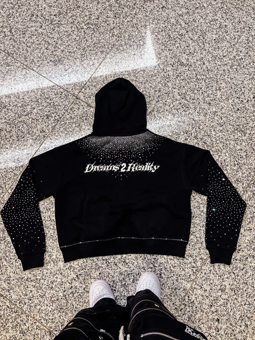 Black rhinestone “Dreams 2 Reality” Hoodie