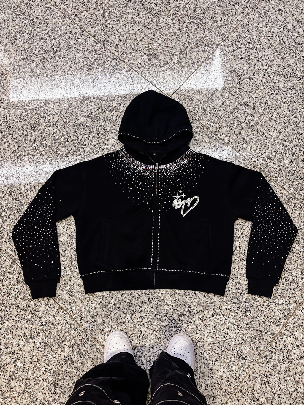 Black rhinestone “Dreams 2 Reality” Hoodie