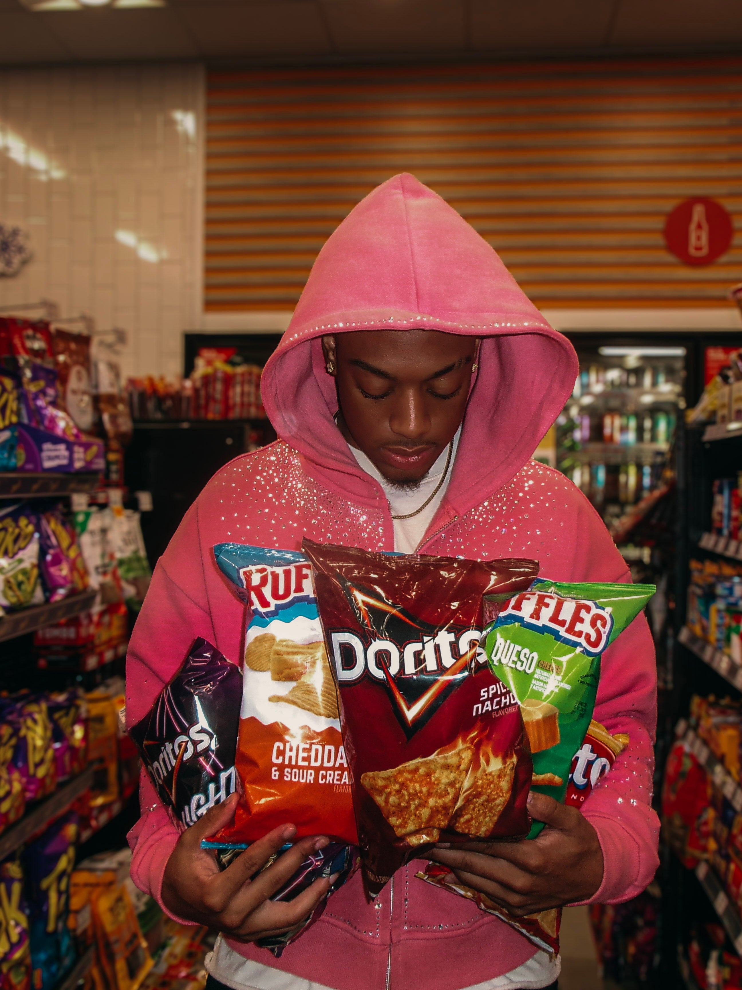 Pink rhinestone “Dreams 2 Reality” hoodie