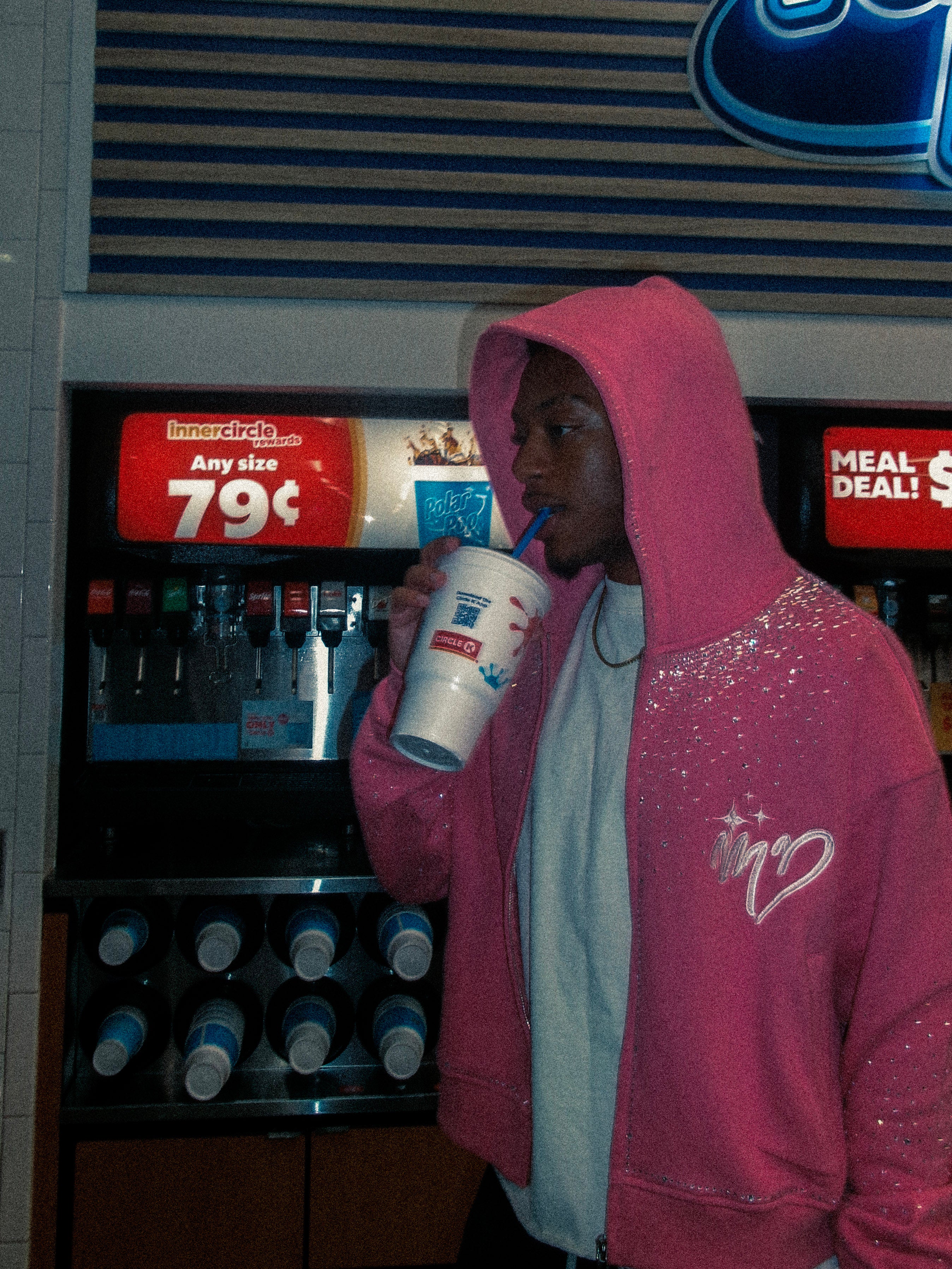 Pink rhinestone “Dreams 2 Reality” hoodie